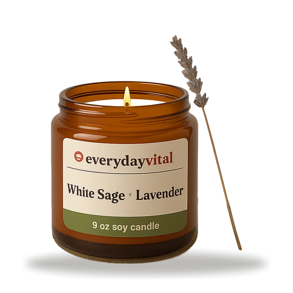 EverydayVital White Sage + Lavender Candle